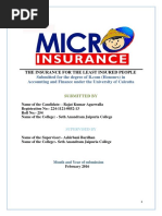 The Insurance For The Least Insured People: Accounting and Finance Under The University of Calcutta