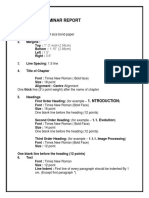 Seminar Report Template