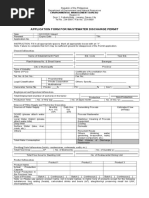 Application Form For Wastewater Discharge Permit: General Information