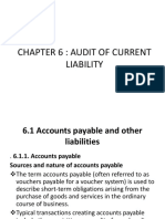 Chapter 6: Audit of Current Liability