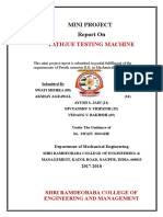 Fatigue Testing Machine: Mini Project Report On