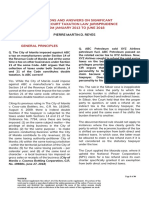 Questions and Answers On Significant Supreme Court Taxation Law Jurisprudence From January 2013 To June 2018