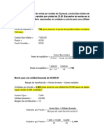 U3 Ejercicio Resuelto Sobre El Punto de Equilibrio