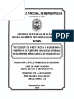 Antecedentes Obstetricos y Hemorragias Post Parto Universidad Huancavelica PDF