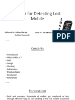 Sniffer For Detecting Lost Mobile