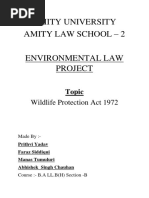 Amity University Amity Law School - 2: Wildlife Protection Act 1972