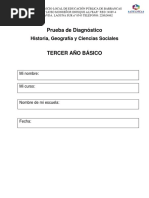 Prueba Diagnostico Historia 3°básico