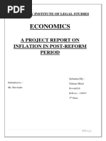 Economics: A Project Report On Inflation in Post-Reform Period