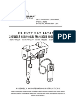 Electric Hoist: Item# 14226 Item# 14230 Item# 142260 Item# 142262