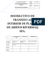 Instructivo de Tránsito Al Interior de Planta de Áridos Rivermaq Spa