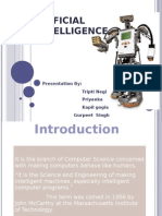 Artificial Intelligence: Presentation By: Tripti Negi Priyanka Kapil Gogia Gurpeet Singh