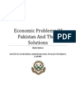 Economic Problems of Pakistan and Their Solutions: Hafiz Dabeer