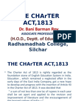 The Charter ACT, 1813: Dr. Bani Barman Roy