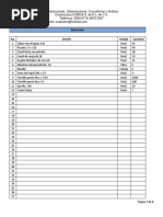 Hoja Cotizacion de Materiales Tabla Yeso