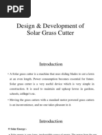 Design & Development of Solar Grass Cutter