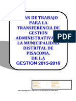 Plan de Trabajo Transferencia