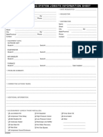 Air Conditioning System Jobsite Information Sheet: Owner Date Requested: Requestor