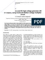 Multi-Purpose Low Cost DC High Voltage Generator (60 KV Output), Using Cockcroft-Walton Voltage Multiplier Circuit