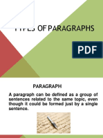 Types of Paragraphs