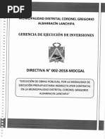 Directiva 02-2018-Mdcgal - Ejecucion de Obras Por Contrata PDF