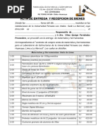 Acta de Entrega de Bienes