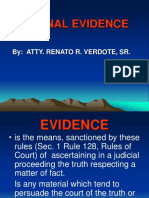 Jurisprudence - Evidence Lecture - Verdote