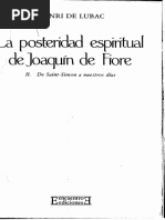 La Posteridad Espiritual de Joaquín de Fiore. de Saint-Simon A Nuestros Días, Tomo II - Henri de Lubac