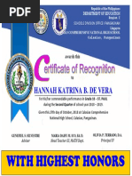 Certificate With Highest H