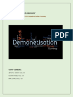 Demonetisation & It's Impact On Indian Economy (Roll Nos.-06,39,53)