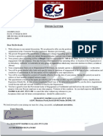 Offer Letter Format PDF