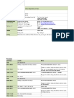 UNIT 20 Production Schedule