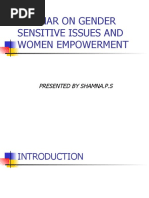 Seminar On Gender Sensitive Issues and Women Empowerment