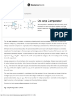 Op-Amp Comparator and The Op-Amp Comparator Circuit