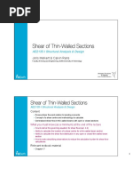 04 - Shear of Thin Walled Sections and Shear Centre