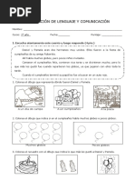 Evaluación de Lenguaje y Comunicación. Apresto. Marzo