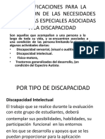 Especificaciones para La Evaluación de Las Necesidades