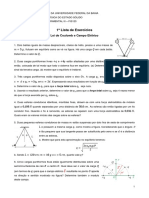 UFBA - Lista 1 - Lei de Coulomb e Campo Elétrico