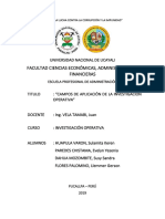 La Investigación de Operación y Su Campo de Acción