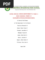 Dasmariñas Integrated High School: Factors Affecting School Responsibilty of Grade 11 Senior Highschool Students in