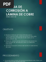 Prueba de Corrosión A Lámina de Cobre Diapos