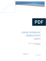 Lab #6: Hydraulic Conductivity: Heather Tat