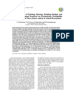 Influence of Time of Planting, Spacing, Seedling Number and Nitrogen Management Practices On Productivty Profitability and Energetics of Rice in Island Ecisystem-MASU