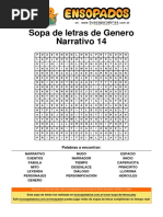 Sopa de Letras de Genero Narrativo 14