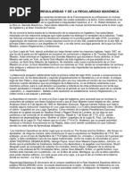 Origen de La Irregularidad y de La Regularidad Masónica