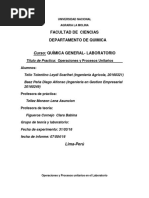 Informe Operaciones y Procesos Unitarios en El Laboratorio