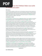 Influencia Del Uso de La Telefonía Celular Como Medio de Comunicación Masivo