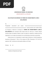 005 - Solicitação de Dispensa TCLE