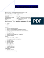 Tourism Management System