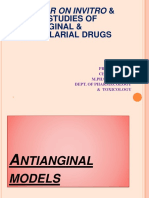 Antianginal & Antimalarial Drugs: Seminar On Invitro & Invivo Studies of