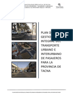 Plan de Gestión Integral Del Transporte Publico Urbano e Interurbano de Pasajeros para La Provincia de Tacna PDF